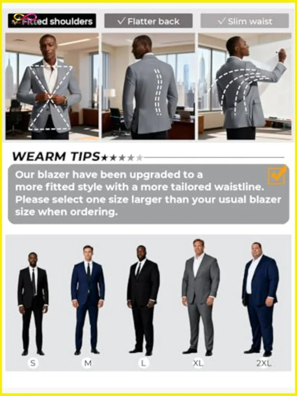 Classic Slim Fit Blazer Lightweight Breathable Polyester Blend Sport Coat